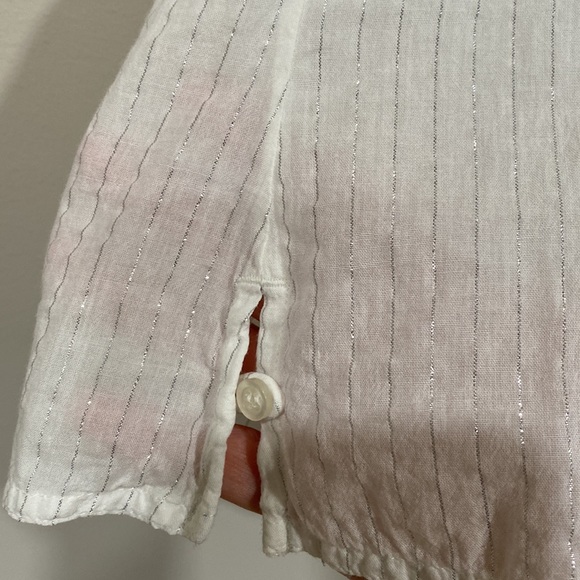 Crazy Horse by Liz Claiborne white button down cotton blouse - Picture 8 of 10